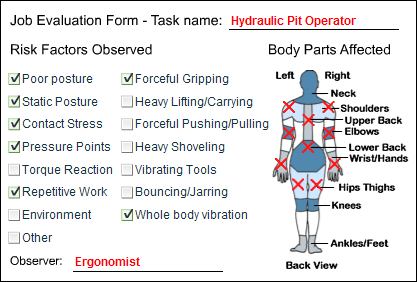 Job evaluation form