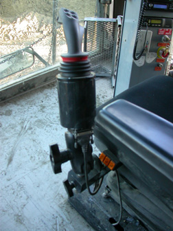 Adjustable joysticks can be placed close to the operator, which improves postures and eliminates reaching for the controls.