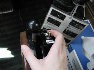 Water pump switch in a water truck was moved from the dash and relocated to the center console, which eliminates unnecessary reaching to operate the switch.